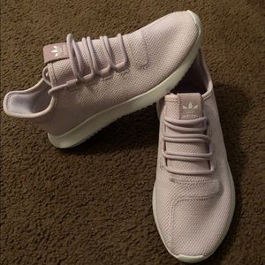 Blush pink adidas tubular
